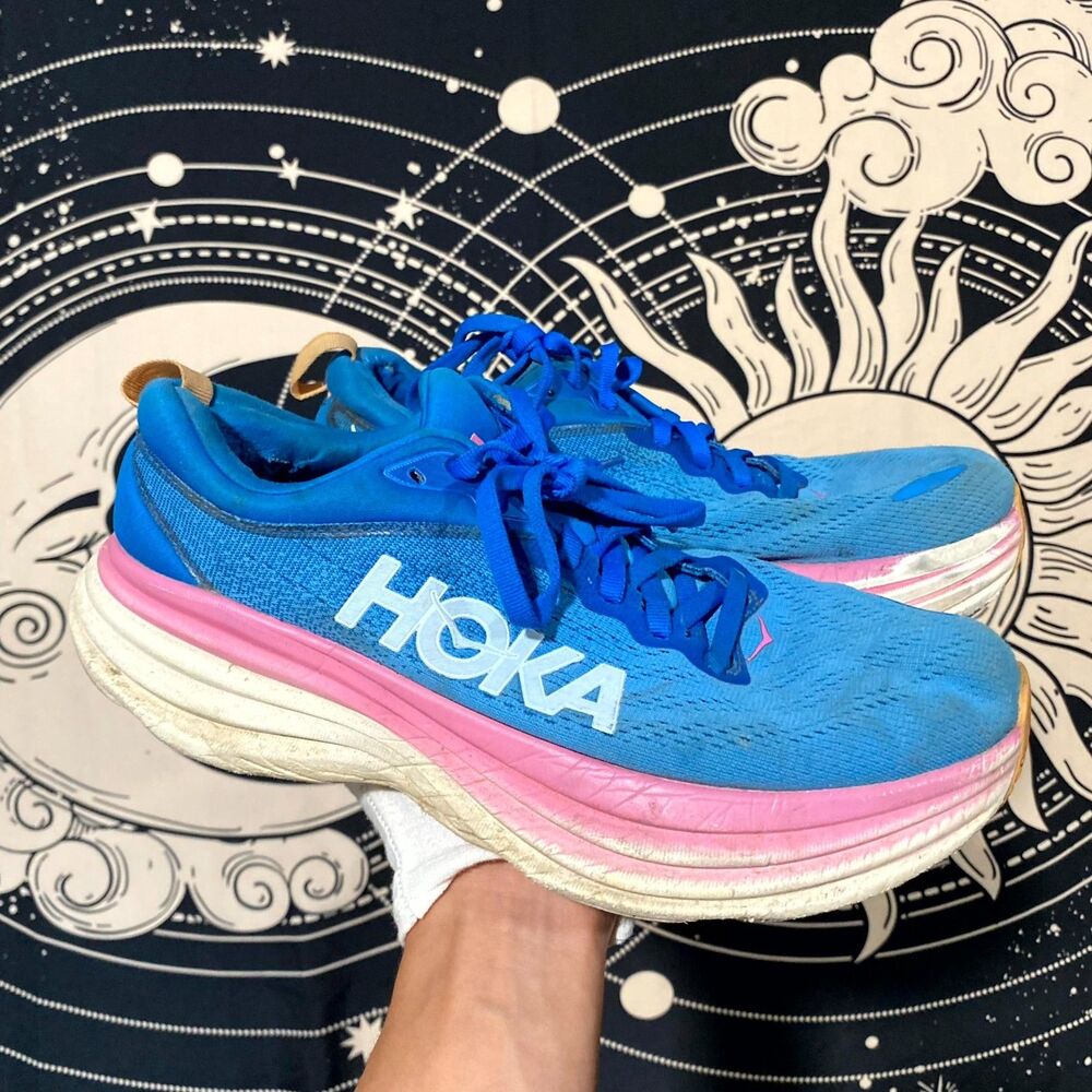 Hoka One One Bondi 8 1127952-CSAA Athletic Sneaker Women's  Blue Mesh Running